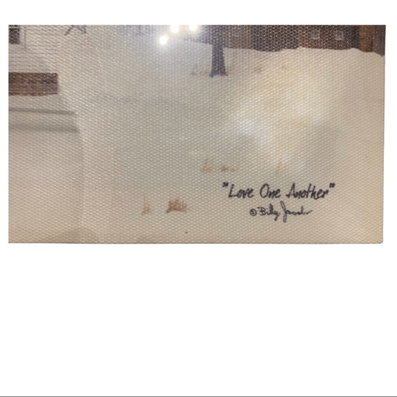 Autographed Billy Jacob’s “Love one Another” Winter Barn Scene - Picture 5 of 10